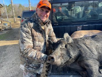 That&#039;s some pig! Ed Hinsaw took this one.