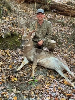 Colby Matheson with a monster bow buck