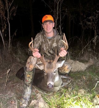 Grant Abele with his 200 pound 9 point. Great buck!