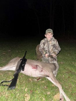 Nash Braxton 10-year old with his first deer!